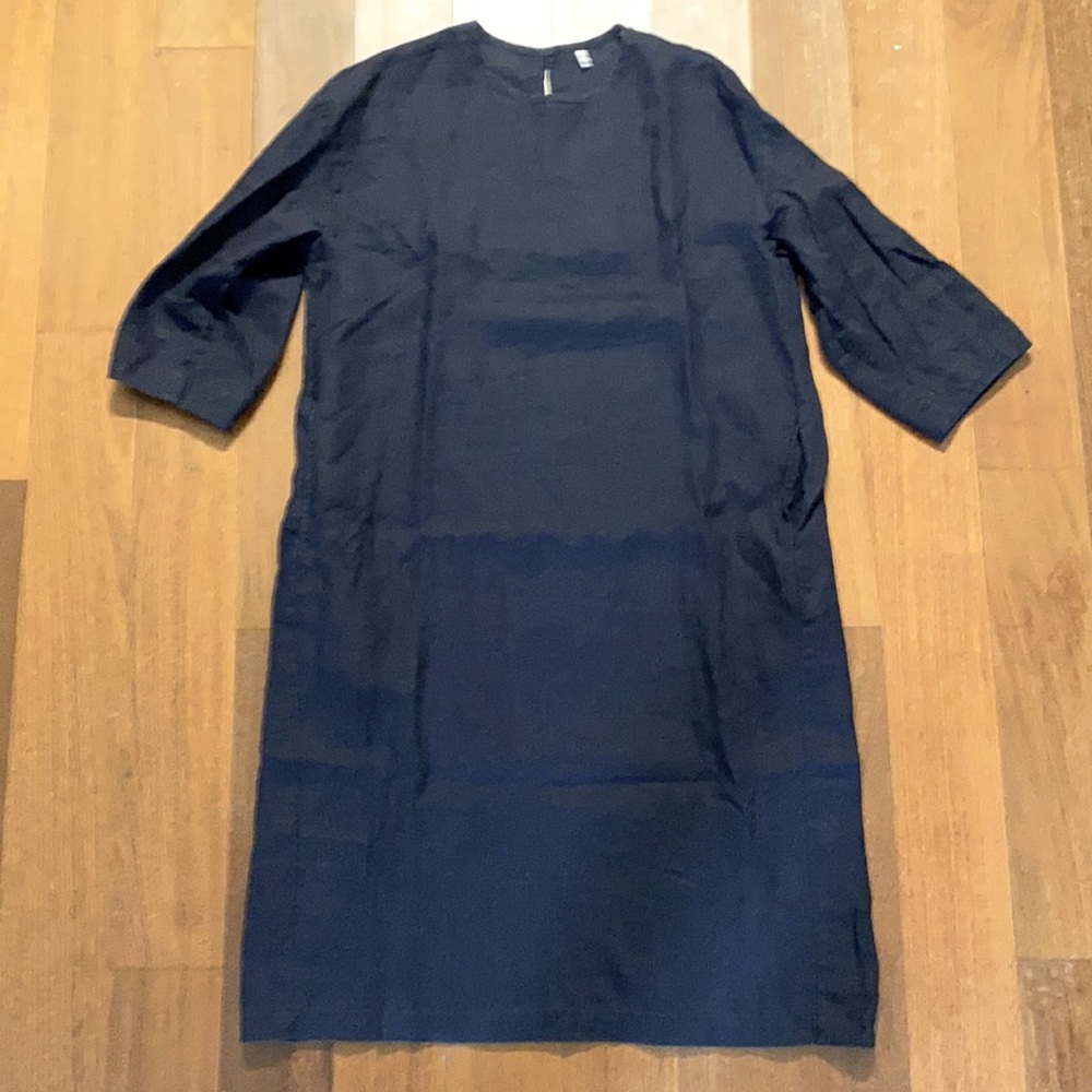 Muji Navy Blue Midi Dress